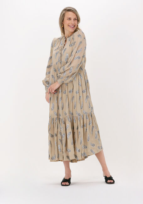 Taupe BRUUNS BAZAAR Maxi jurk DIANTHA WYATT DRESS - large