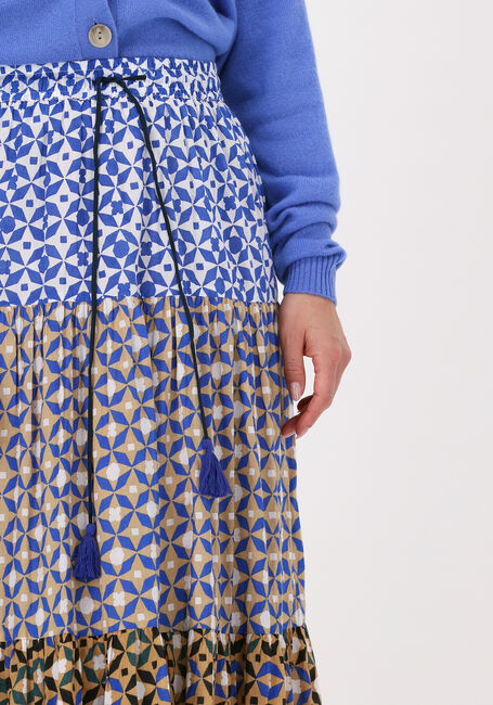 Blauwe LEON & HARPER Maxirok JUICY TC160 TILE - large