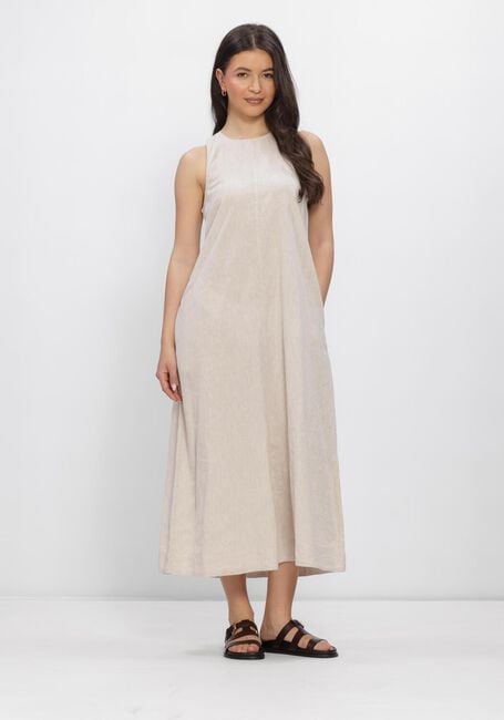 Beige SELECTED WOMEN Maxi jurk SLFLUISA RELAXED LINEN BLEND DRESS - large