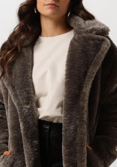 Grijze NOTRE-V Faux fur jas NV-EDDIE - large