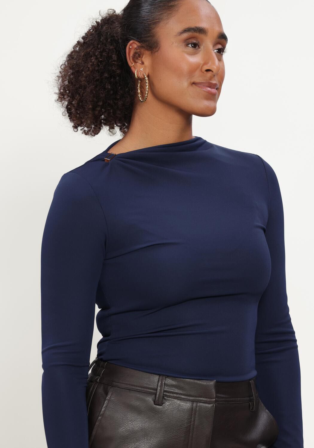 FREEBIRD Haut TANA Bleu fonc&eacute; - large