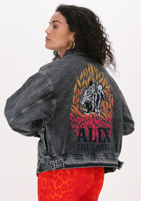 Grijze ALIX THE LABEL Spijkerjas EMBROIDERD DENIM WAISTCOAT 321 - large