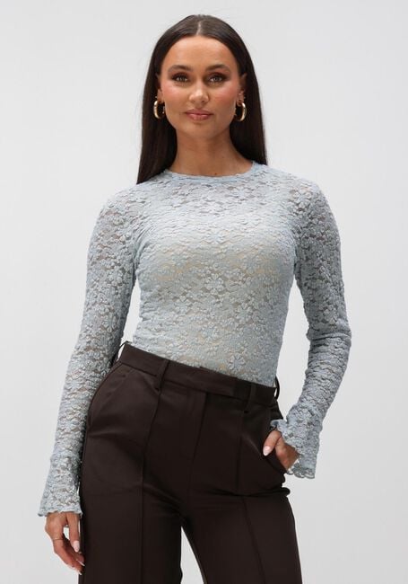 NOTRE-V NV-HILLECHIEN LACE TOP Hauts & T-shirts Bleu clair - large