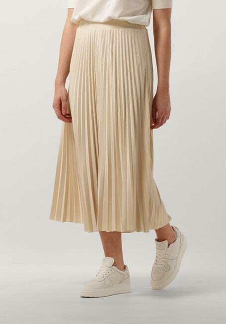 SIMPLE Jupe midi WV-SAT-PLSS-24-1 en beige - large