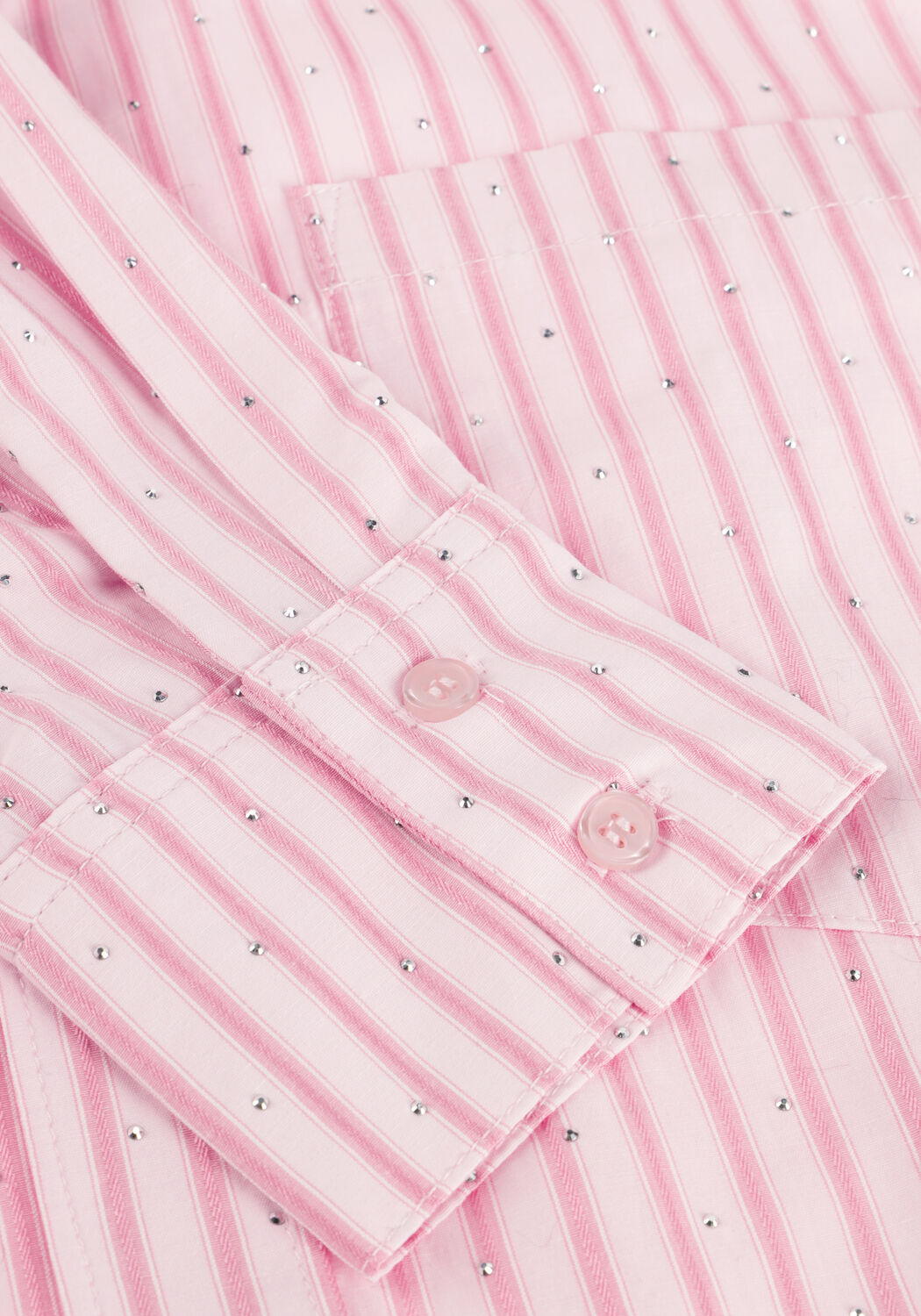 Roze NEO NOIR  DALMA SOFT STRIPE STONE SHIRT - large