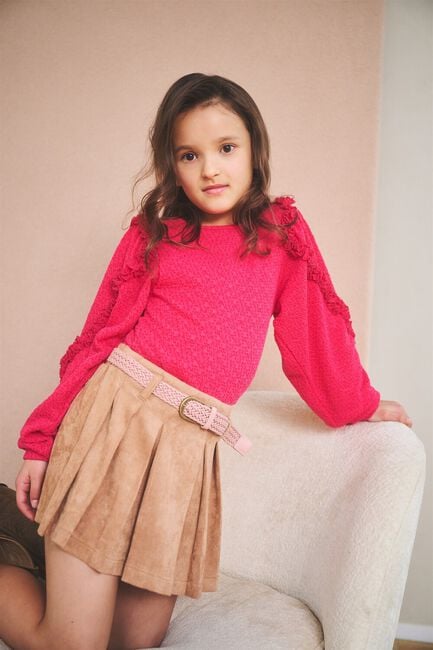 Taupe NONO Minirok SELLA SUEDE SKORT - large