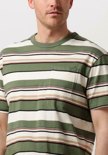 Olijf ANERKJENDT T-shirt AKKIKKI S/S STRIPE TEE - large