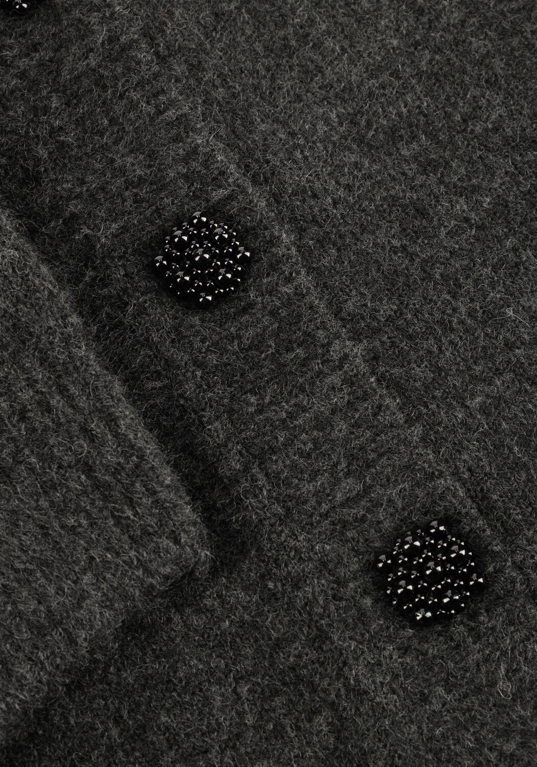 Donkergrijze NEO NOIR Trui TRUDY DECO KNIT CARDIGAN - large