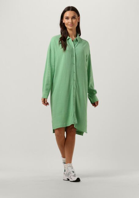 Groene SELECTED WOMEN Mini jurk SLFVIVA TONIA LONG LINEN SHIRT - large