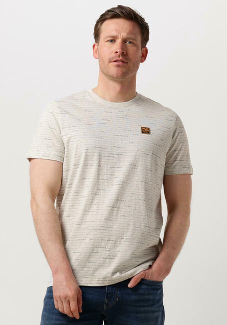 Lichtgrijze PME LEGEND T-shirt SHORT SLEEVE R-NECK SINGLE JERSEY MELANGE - large
