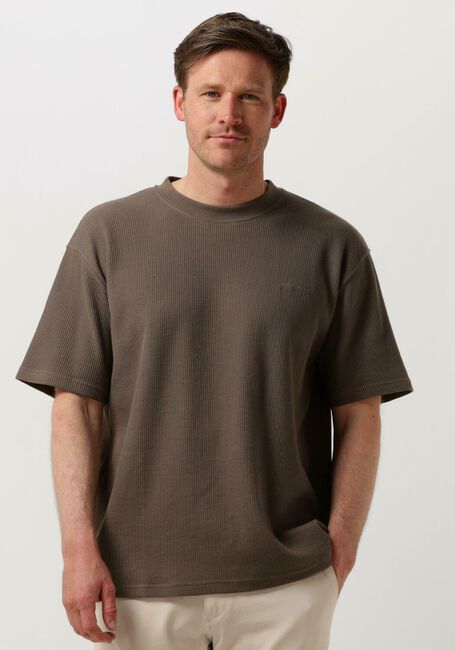 WOODBIRD T-shirt WBBAINE WAFFEL TEE en marron - large