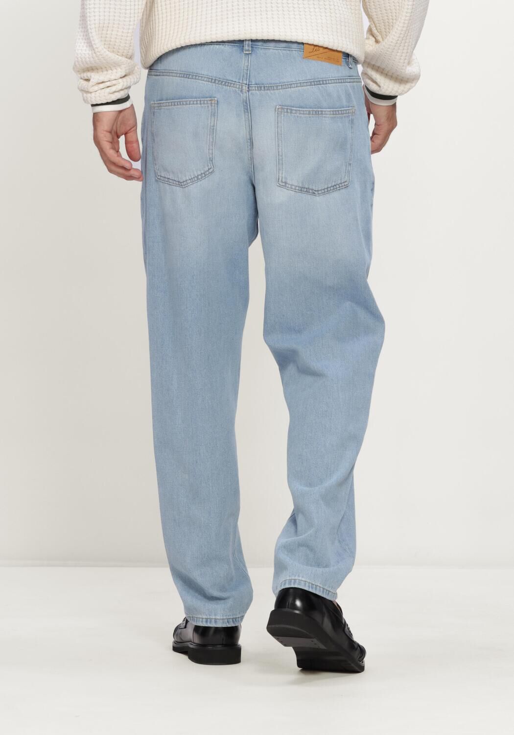 Blauwe LES DEUX Straight leg jeans RYDER WASHED DENIM JEANS - large