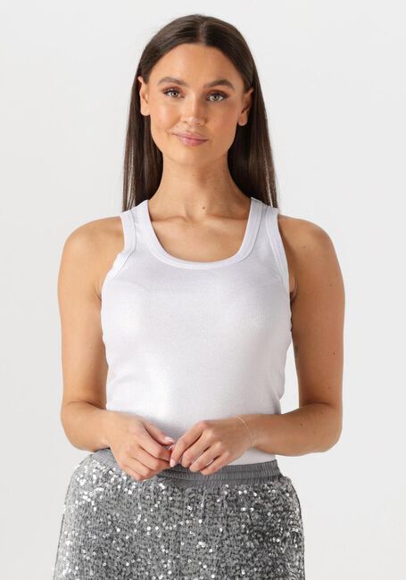 SUMMUM T-shirt RIB TANKTOP COTTON RIB en blanc - large