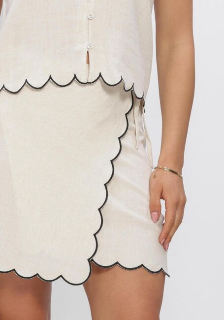 Beige OBJECT Broeken/jumpsuits OBJSANNE MW WRAP SHORT SKIRT - large