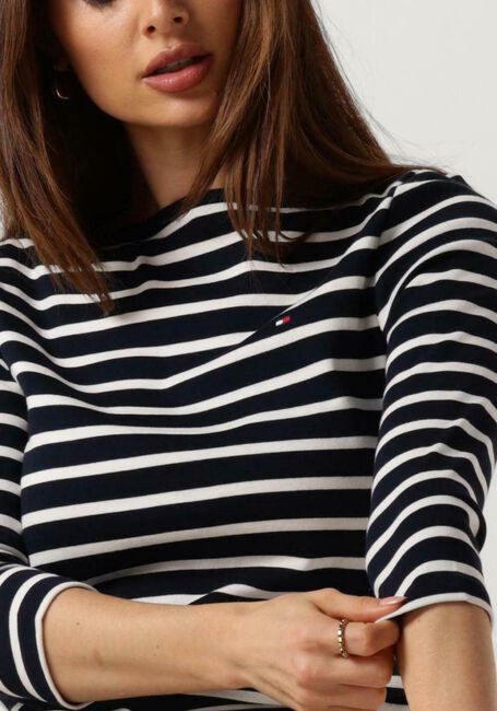TOMMY HILFIGER NEW CODY SLIM BOAT-NK SS 3/4SLV Hauts & T-shirts Bleu fonc&eacute; - large