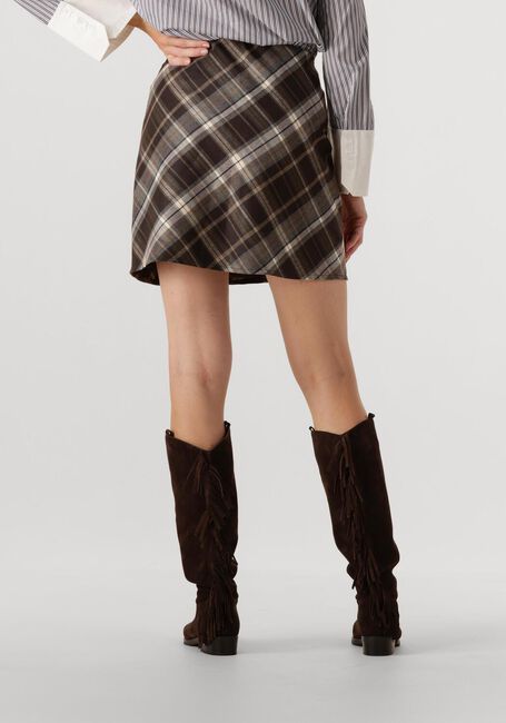 NEO NOIR Mini-jupe LUNNA CHECK SKIRT en marron - large