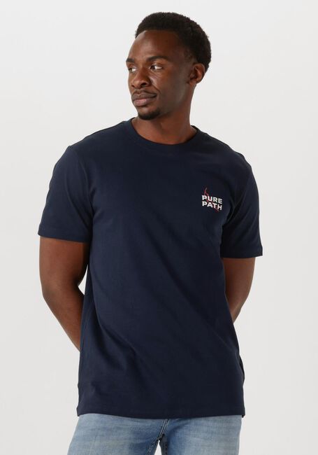 PURE PATH T-shirt REGULAR FIT CREWNECK SS T-SHIRTS Bleu foncé - large