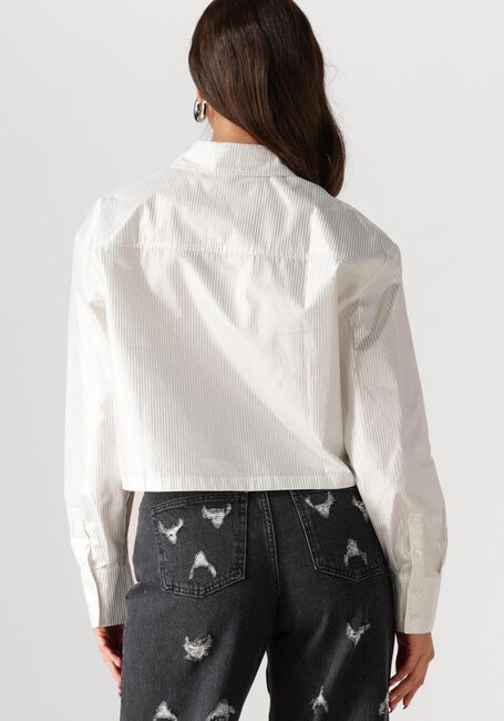 ALIX THE LABEL LADIES WOVEN PINTSTIPE BLOUSE Blouses en blanc - large