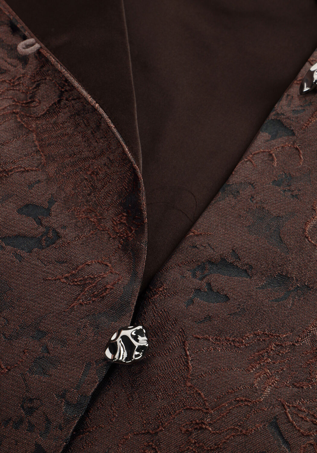 Bruine NEO NOIR  AISA BROCADE BLOUSE - large