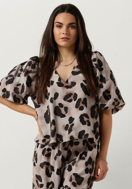 BY-BAR JUTA CHEETAH BLOUSE Blouses Sable - large