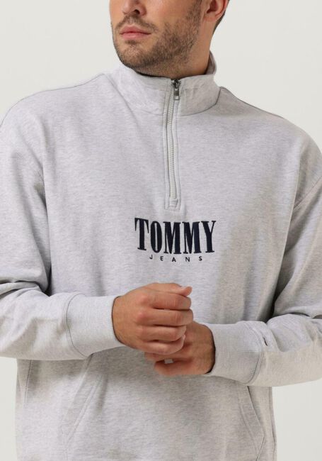 Grijze TOMMY JEANS Trui TJM RLXD AUTHENTIC HALF ZIP - large