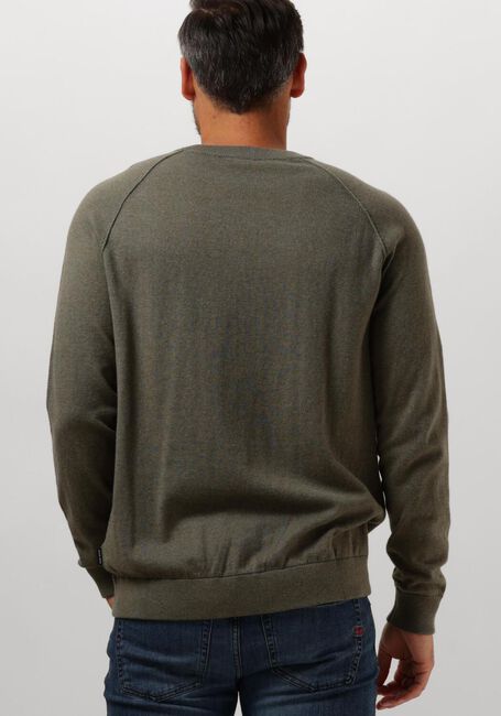 SAINT STEVE Pull PELLE en vert - large