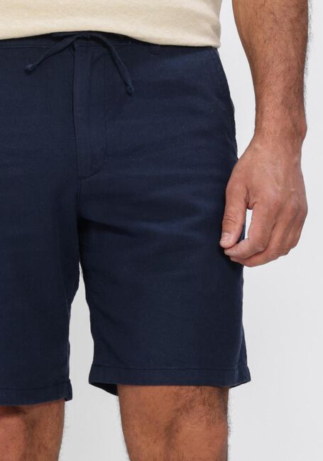 SELECTED MEN Pantalon courte SLHREGULAR-BRODY LINEN BLD SHORTS NOOS Bleu fonc&eacute; - large