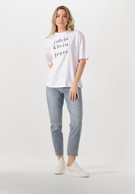 Witte CALVIN KLEIN T-shirt SS CKJ LOGO TEE - large