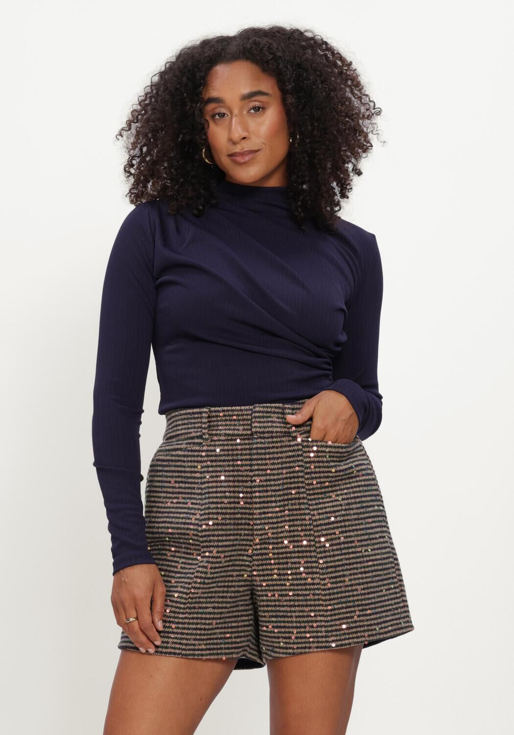 STUDIO AMAYA Haut BO TOP Bleu fonc&eacute; - large