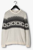 SELECTED HOMME Pull CLAUS LS KNIT CREW NECK Blanc