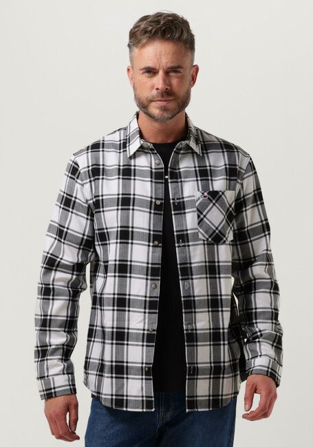 Witte TOMMY JEANS Casual overhemd TJM CHECK FLANNEL SHIRT - large
