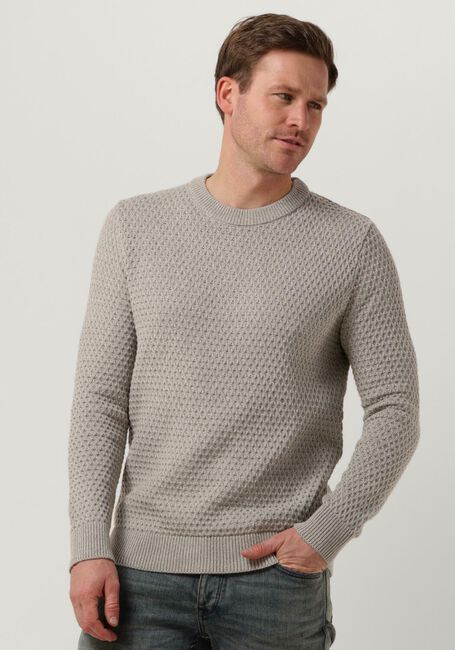 SELECTED HOMME Pull REMY LS KNIT ALL STU CREW NECK W CAMP Gris foncé - large
