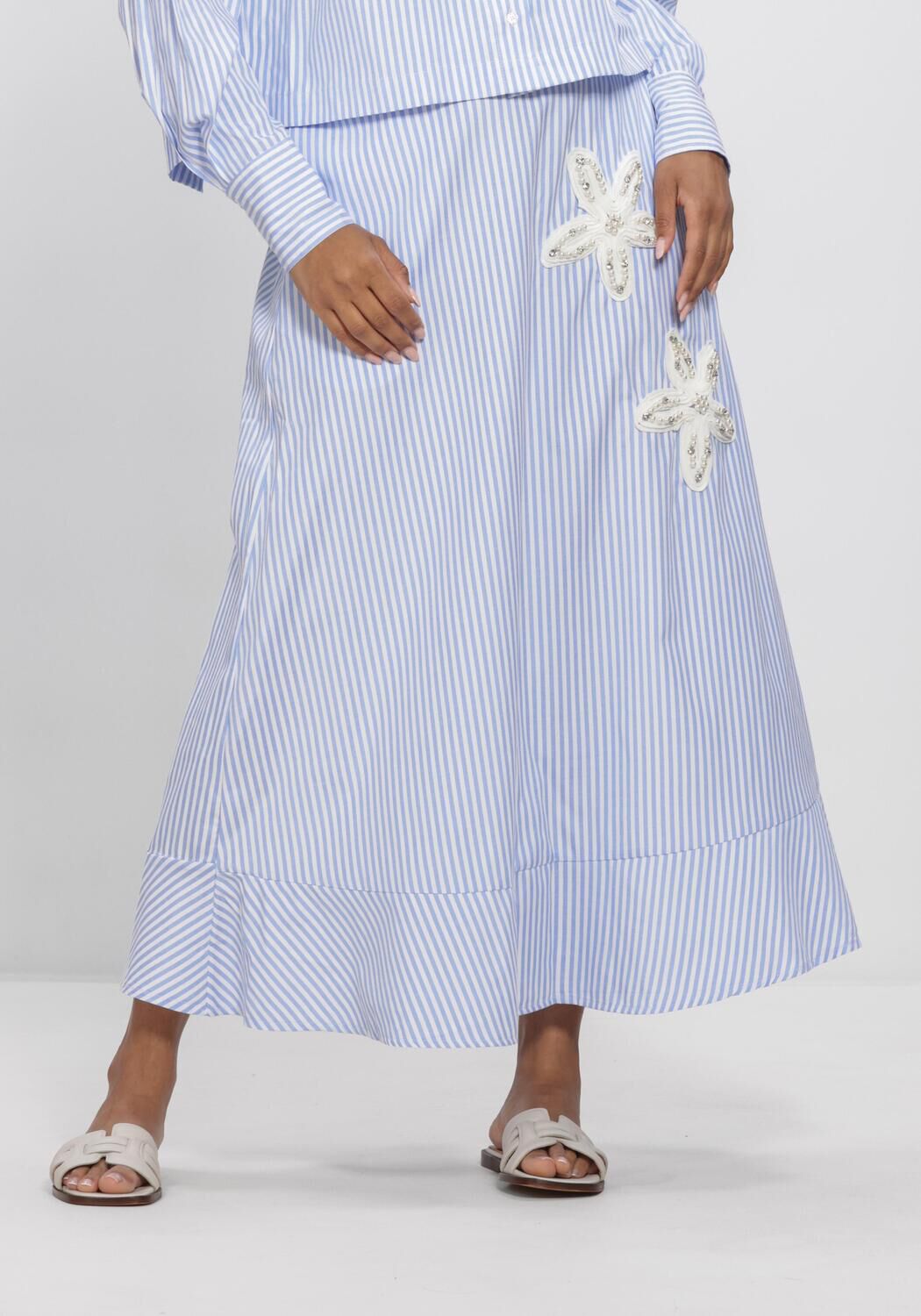 NOTRE-V Jupe midi NV-HILKA Bleu clair - large