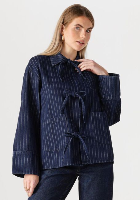 NEO NOIR STARLIE STRIPE SHIRT Blouses Bleu foncé - large