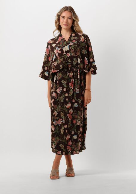 SISSEL EDELBO Robe midi BRENDA SILK WRAP DRESS en violet - large