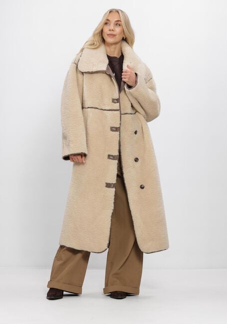 WITHBLACK Manteau Teddy WBLDAJANA PILE COAT en beige - large