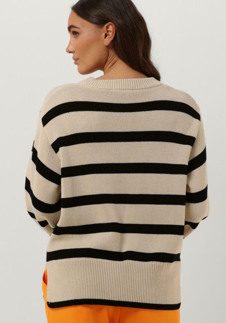 MODSTRÖM Pull CORBIN MD STRIPE O-NECK en noir - large