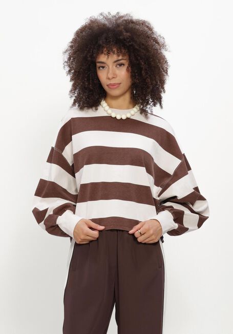 CATWALK JUNKIE Haut OVERSIZED STRIPED LONG SLEEVE en marron - large