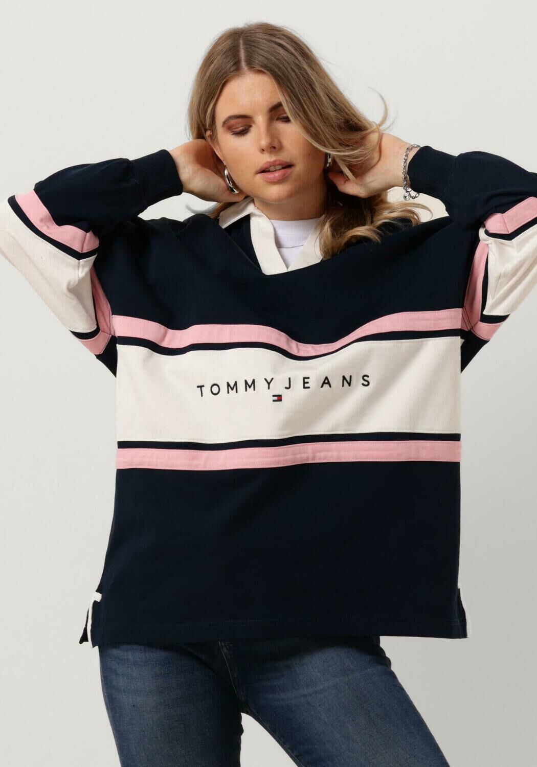 Tommy jeans colorblock rugby shirt cheap