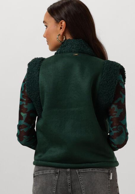 POM AMSTERDAM Gilet LAMMY TEAL GREEN en vert - large