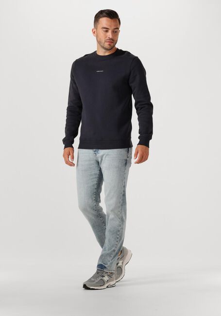 Donkerblauwe PURE PATH Sweater REGULAR FIT CREWNECK LS SWEATERS - large