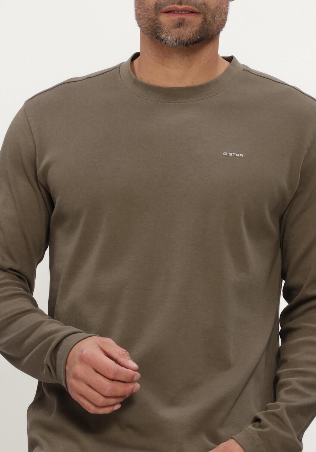 Groene G-STAR RAW Trui TRUE REGULAR R T L\S - large