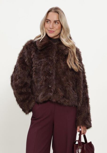 SUMMUM Manteau en fausse fourrure JACKET SOFT FAUX FUR en marron - large