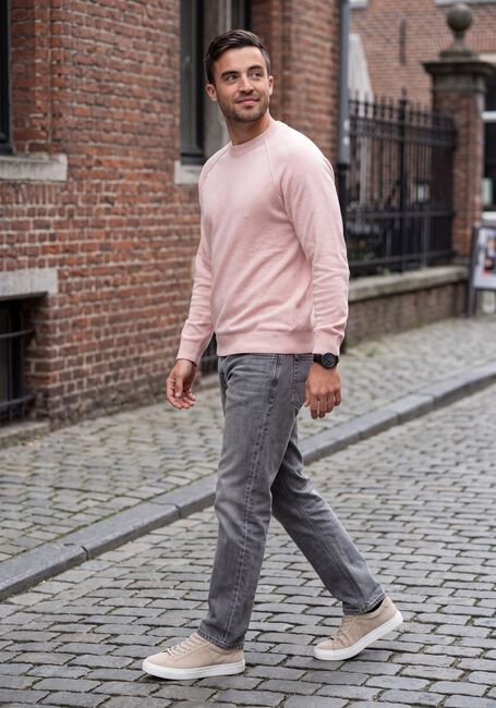 BUTCHER OF BLUE Pull CLIFDEN SWEAT CREW Rose clair - large
