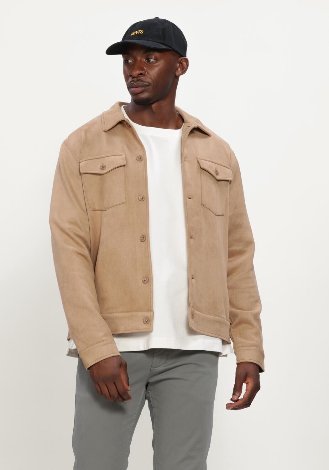 BLUE INDUSTRY Surchemise BLUE INDUSTRY SHIRTJACKET en camel - large