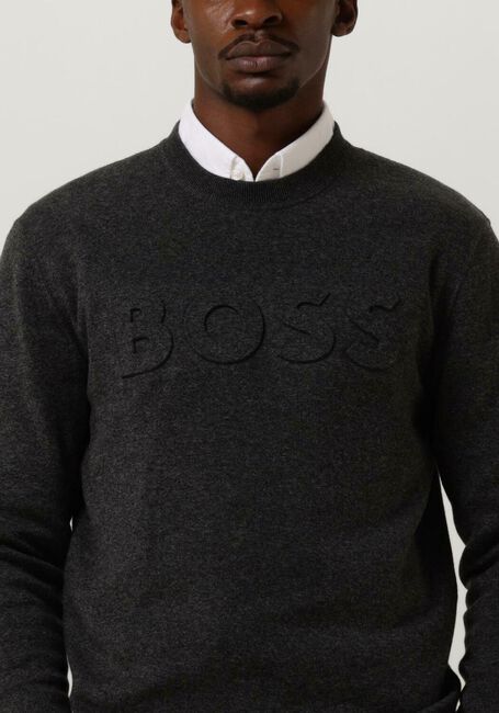 Grijze BOSS Trui FOCCUS - large
