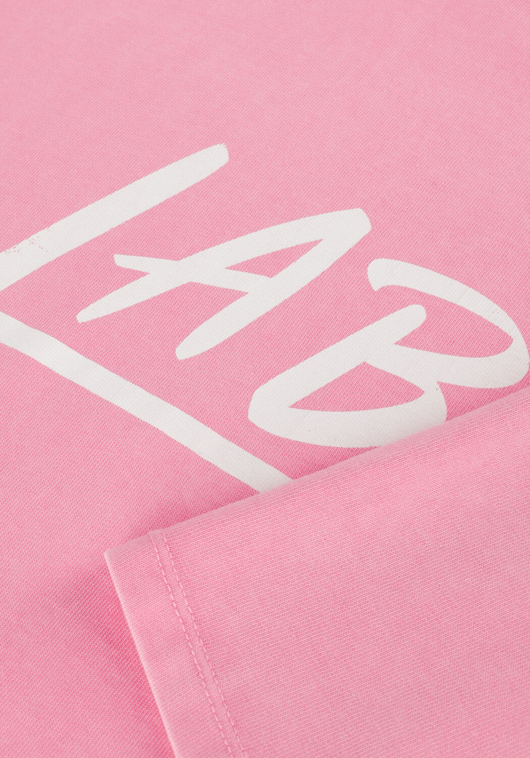 ALIX THE LABEL T-shirt LADIES KNITTED WASHED LABEL T-SHIRT en rose - large