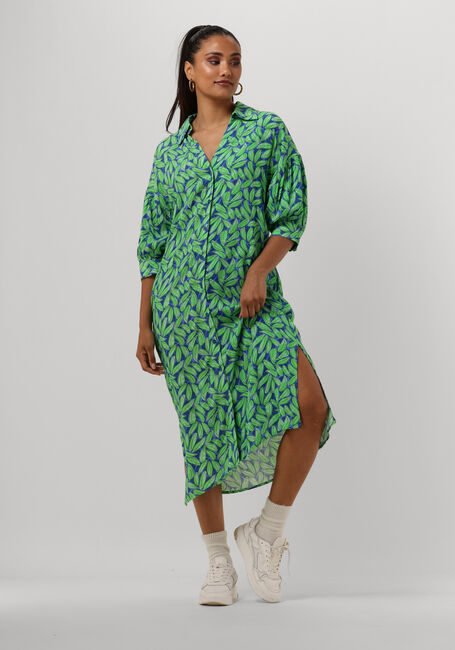 Blauwe YDENCE Midi jurk DRESS PALMER - large