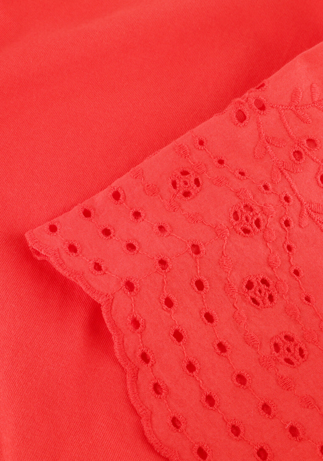 Rode Y.A.S. T-shirt YASLEX SS TOP W. EMB SLEEVES - large