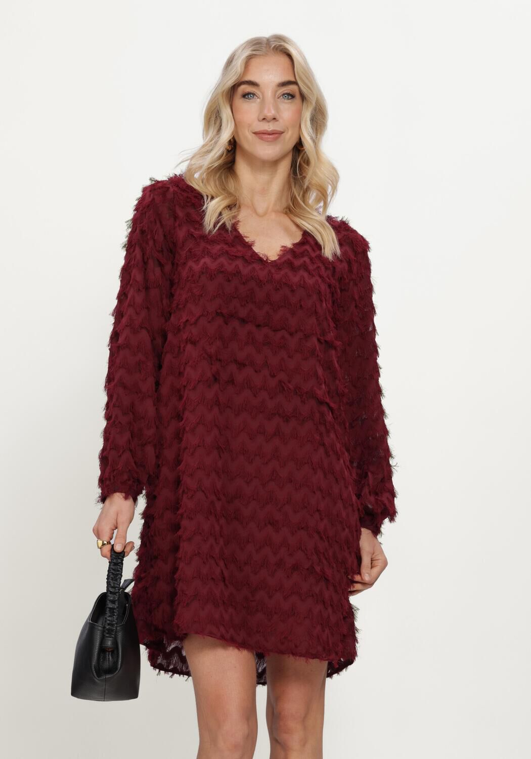 SELECTED WOMEN Mini robe SLWMYLA LS RELAXED SHORT DRESS Bordeaux - large